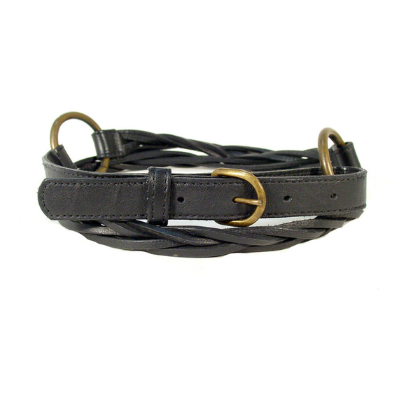 Black Earth Conscious Leather Loose Braid Belt M main image 4